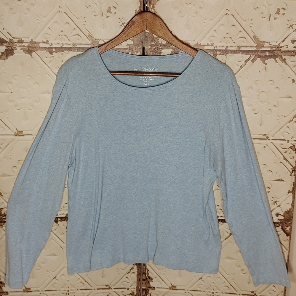 CHICO'S Soft Blue Women's Pullover Top